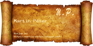 Martin Péter névjegykártya
